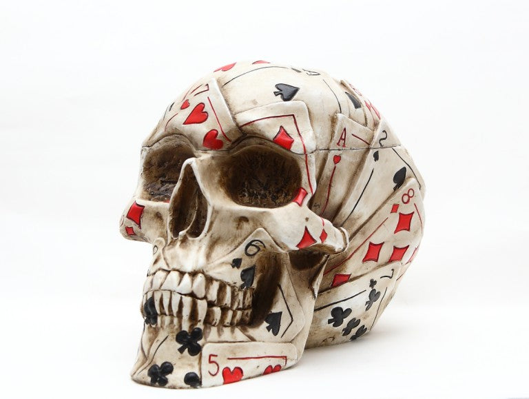 Poker Skull  Playing Cards Stash Box