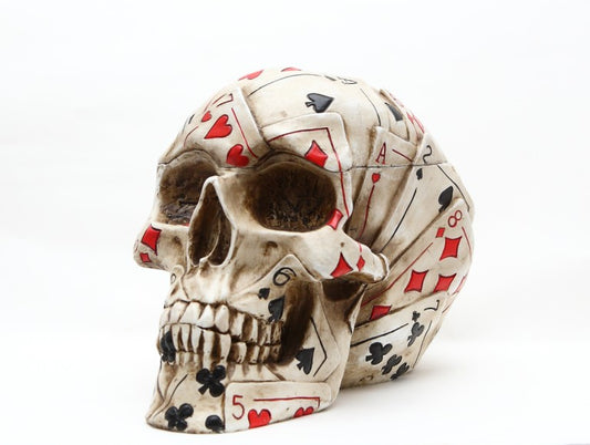 Poker Skull  Playing Cards Stash Box