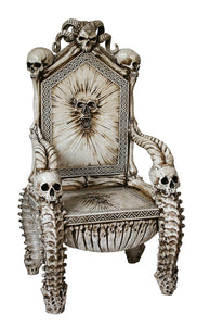 Dark Ruler of the Underworld Skull Throne Chair 57 Inch Tall