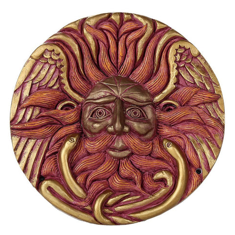 Sun God Belenos Sol Round Wall Plaque by Oberon Zell