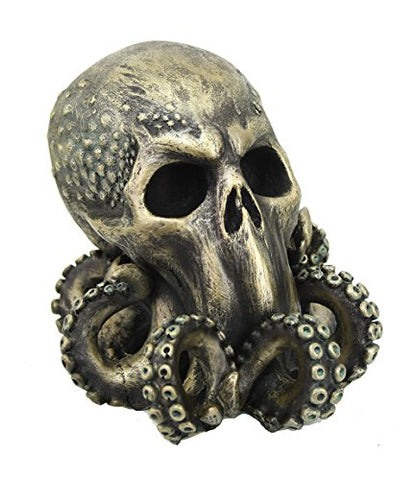 Cthulhu Skull Collectible Figurine Antique Bronze Finish 6 Inch Tall