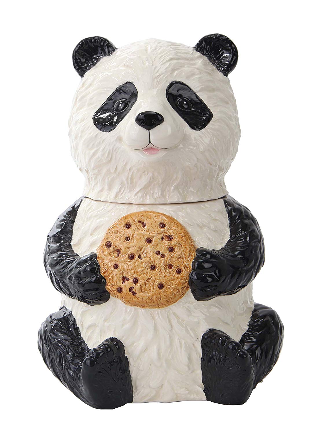 Chinese Panda Bear Chocolate Chip Cookie Ceramic Cookie Jar Kitchen Decor