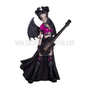 7.75 Inch Gothic Leslie Rock Star Winged Fairy Statue Figurine