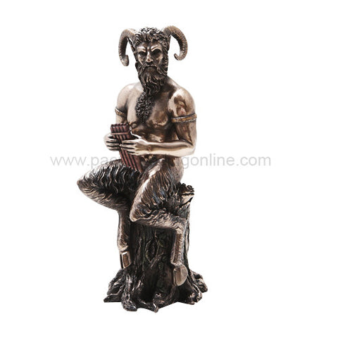 10 Inch Pan The Satyr Creature Mystical Resin Statue Figurine