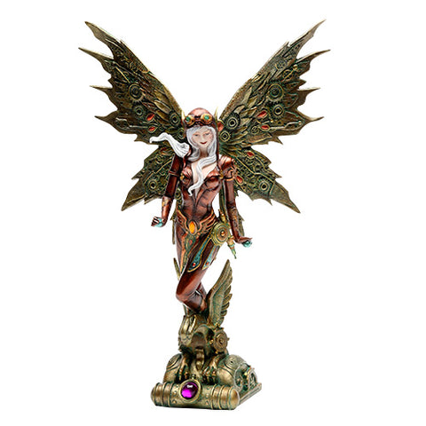 PTC 12 Inch Aviator Steampunk Fairy on Apparatus Statue Figurine