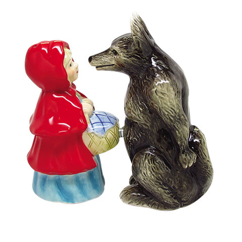 1 X Lady And Wolf Attractives Salt Pepper Shaker Made of Ceramic