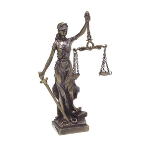PTC 9194 Small Lady Justice with Scales and Sword Statue Figurine, 5"