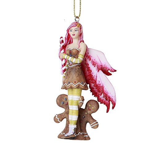 Christmas Fairy with Gingerbread Hanging Ornament Amy Brown Holiday Christmas Tree Ornaments