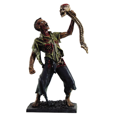 Zombie Apocalypse Eating Scraps Spine Sekeleton Skull Undead Figurine Statue