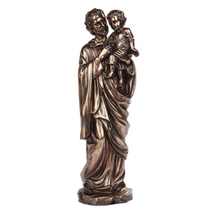 PTC 11.25 Inch Saint Joseph with Toddler Jesus Resin Statue Figurine