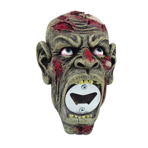 5.75 Inch Zombie Hand Painted Resin Bottle Opener, Multicolor