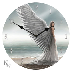 13.5" "Spirit Guide" Anne Stokes Collection Fantasy Goth Angel Art Round Wall Clock