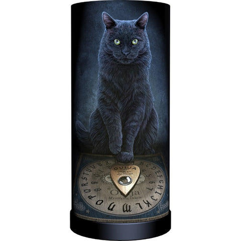 "His Master's Voice" Black Cat w/ Ouija Spirit Round Lamp