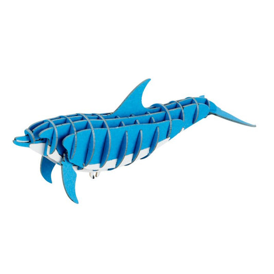 Japanese Art of Paper Craft Blue Dolphin Premium 3D Paper Puzzle Educational Model Kit Challenge Gift Made in Japan