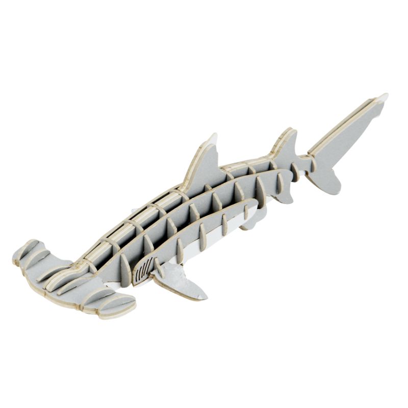 Japanese Art of Paper Craft Ocean Hammerhead shark Premium 3D Paper Puzzle Educational Model Kit Challenge Gift Made in Japan