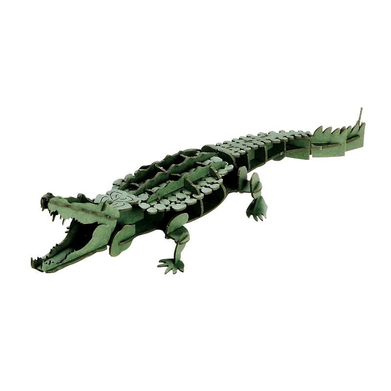 Japanese Art of Paper Craft Crocodile Premium 3D Paper Puzzle Educational Model Kit Challenge Gift Made in Japan
