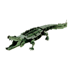 Japanese Art of Paper Craft Crocodile Premium 3D Paper Puzzle Educational Model Kit Challenge Gift Made in Japan