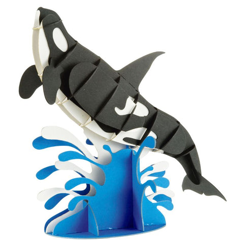 Japanese Art of Paper Craft Sea World Ocean Killer Whale Jumping Assembled Educational Premium 3D Puzzle Paper Model Kit Challenge Gift Made in Japan