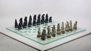 Vampire VS Werewolf Glass Board Chess Set