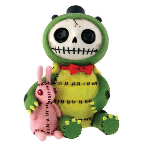 Furrybones Scooter Signature Skeleton in Speedy Tortoise Costume with Hare Buddy