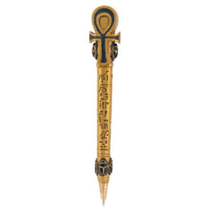 YTC Gold and Black Egyptian Ankh Design Pen Collectible Set of 6