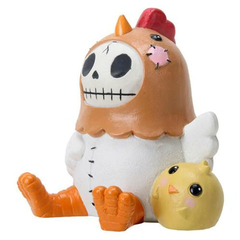 SUMMIT COLLECTION Furrybones Nugget Signature Skeleton in Chicken Costume with Baby Chick