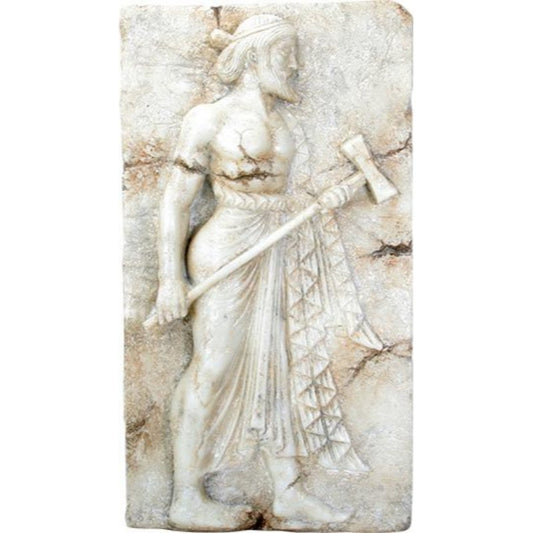 SUMMIT BY WHITE MOUNTAIN Vulcan Holding Metal Hammering Tool Roman Wall Relief from Herculaneum 16.5L