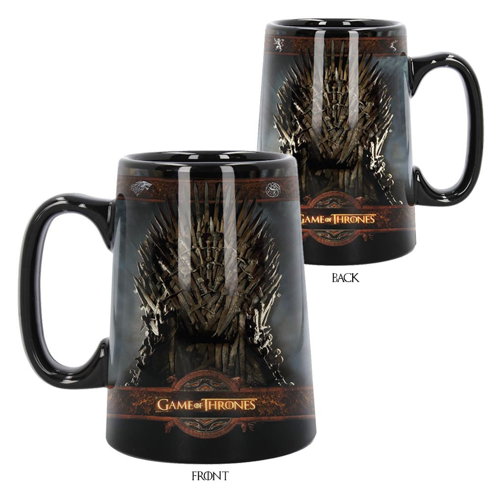 Ceramic Legends of the Swords Game of Thrones Dragon Mug Tankard Beer Sigil Black