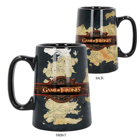 Ceramic Legends of the Swords Game of Thrones Dragon Mug Tankard Sigil Map