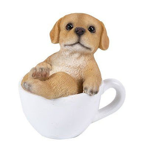 Labrador Puppy Adorable Mini Teacup Pet Pals Puppy Collectible Figurine 3.25"