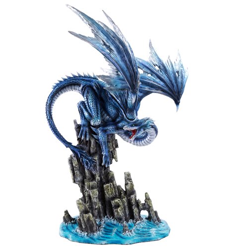 Large Blue Dragon Protecting the Cove Collectible Figurine 18 Inch