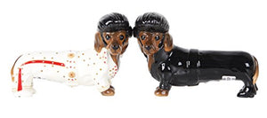 Adorable Elvis the King of Rock & Roll Doxies Salt and Pepper Shaker Set Cute Dachshund Wiener Dog Tabletop Decoration SP Set