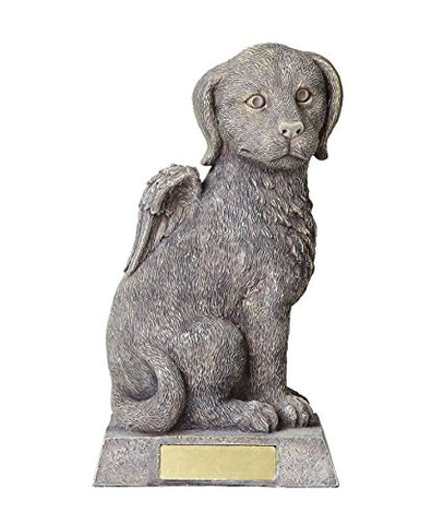 Pet Memorial Angel Dog Cremation Urn Bottom Load 45 Cubic Inch