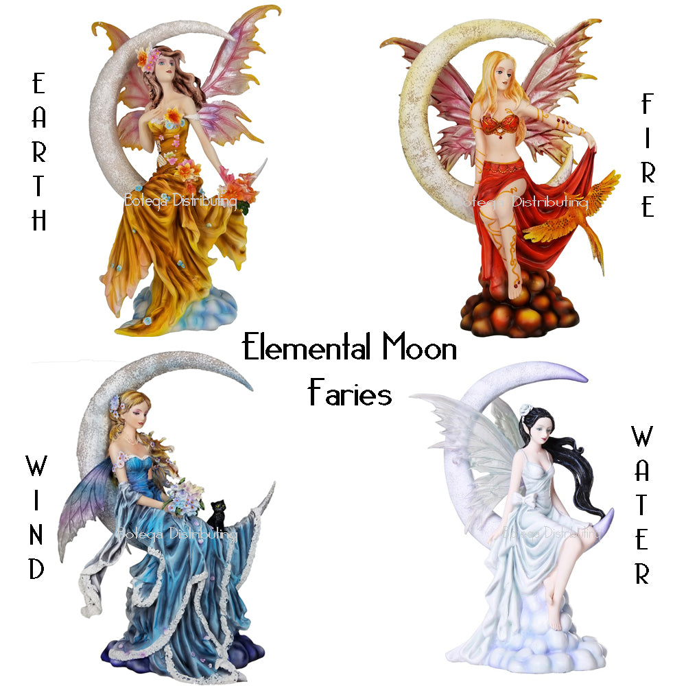 Elemental Moon Fairies By Nene Thomas Collection Faeries Earth, Fire, Wind, Water