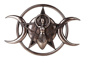 The Spiral Goddess Feminine Power Spiritual Triple Goddess Wall Decorative Plaque 12 inch Bronze Finish