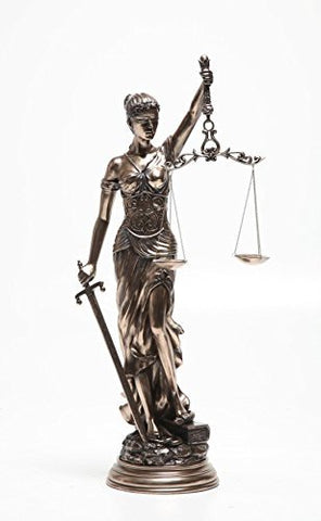 31.5 Inch Large Lady Justice with Scales and Sword Statue Figurine