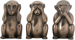 YTC 3 Inch Hear, See, and Speak No Evil Monkeys Statues, Pack of Three