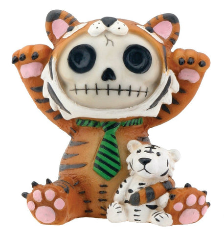 Brown Tigrrr with Small Tiger Furry Bones Collectible Statue