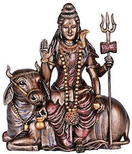 Lord Shiva Statue with Nandi The Bull Statue Sculpture Figurine