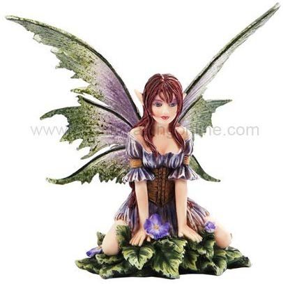 New 2013 Amy Brown Fantasy Wild Violet Faery Mushroom Fairy Statue Enchanted 6"h Figurine