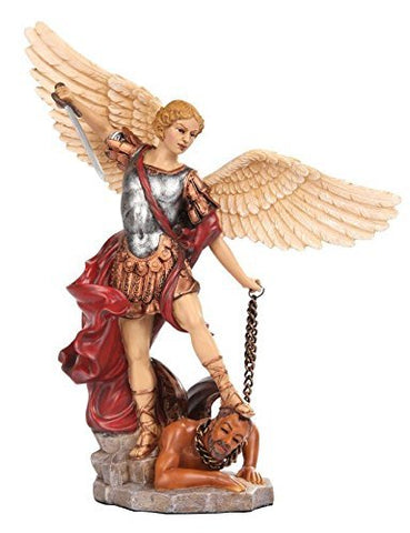 PTC 10.25 Inch Saint Michael Archangel Religion Resin Statue Figurine