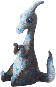 YTC 3.5 Inch Gray/Blue Parasaurolophus Dinosaur Seated Figurine Decoration