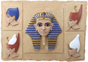 12 Inch Cold Cast Resin Various Pharaoh Crown Profiles Plaque