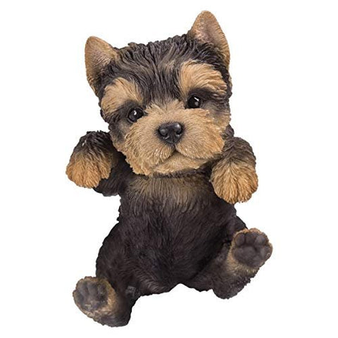 Pacific Giftware PT Realistic Look Hanging Statue Pot PAL Yorkie Puppy Dog Home Decorative Resin Figurine