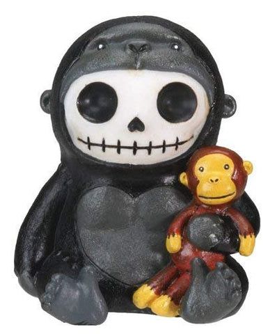 Kongo Gorilla Furry Bones Figurine Display