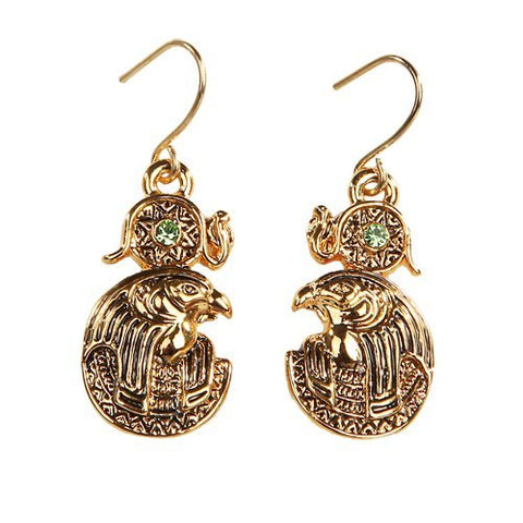 Egyptian Ra Golden Pewter Earrings Jewelry- Mystica Collection