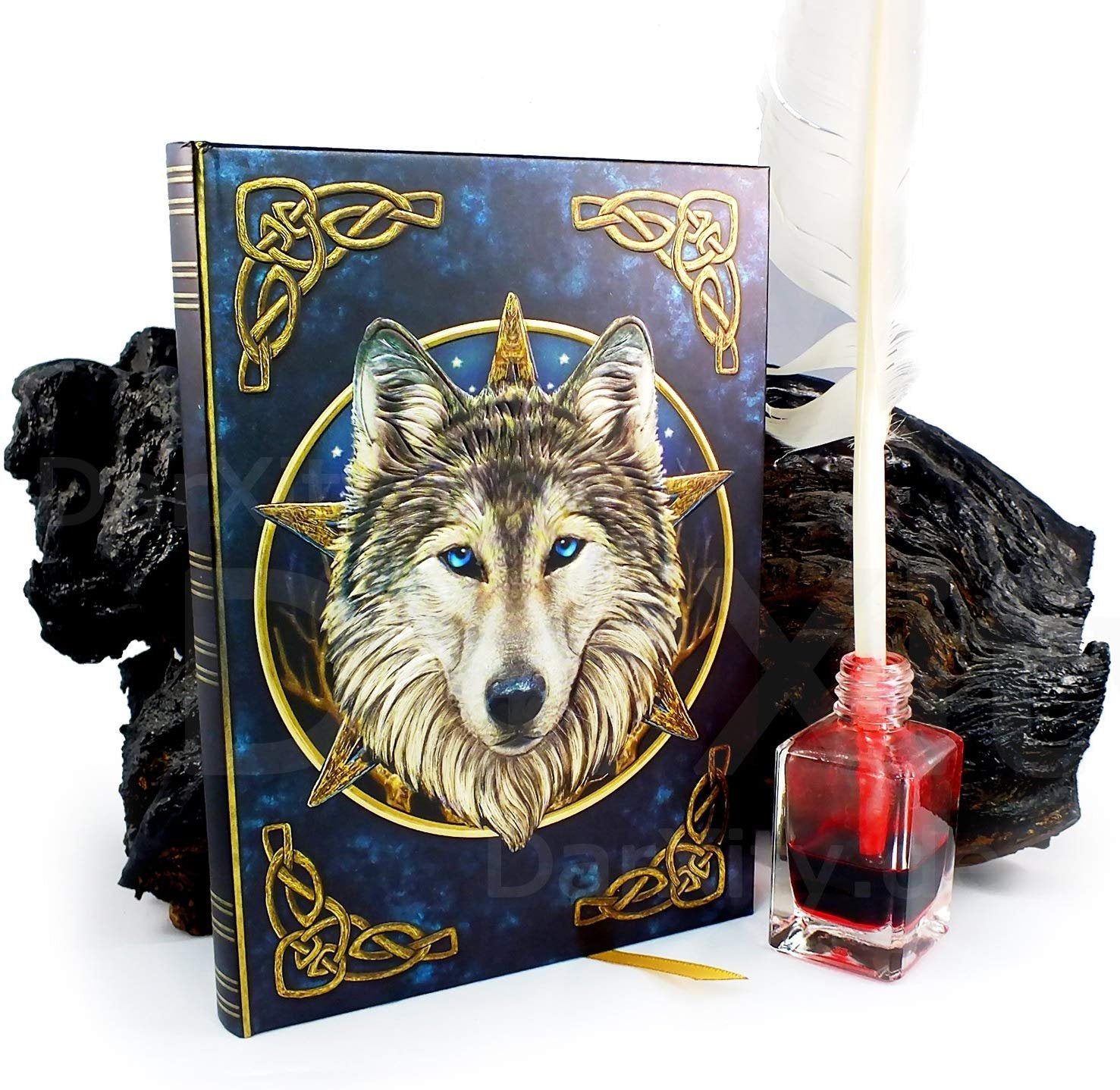 Artist Lisa Parker The Wild One Wolf & Celtic Knot Embossed Journal By Lisa Parker