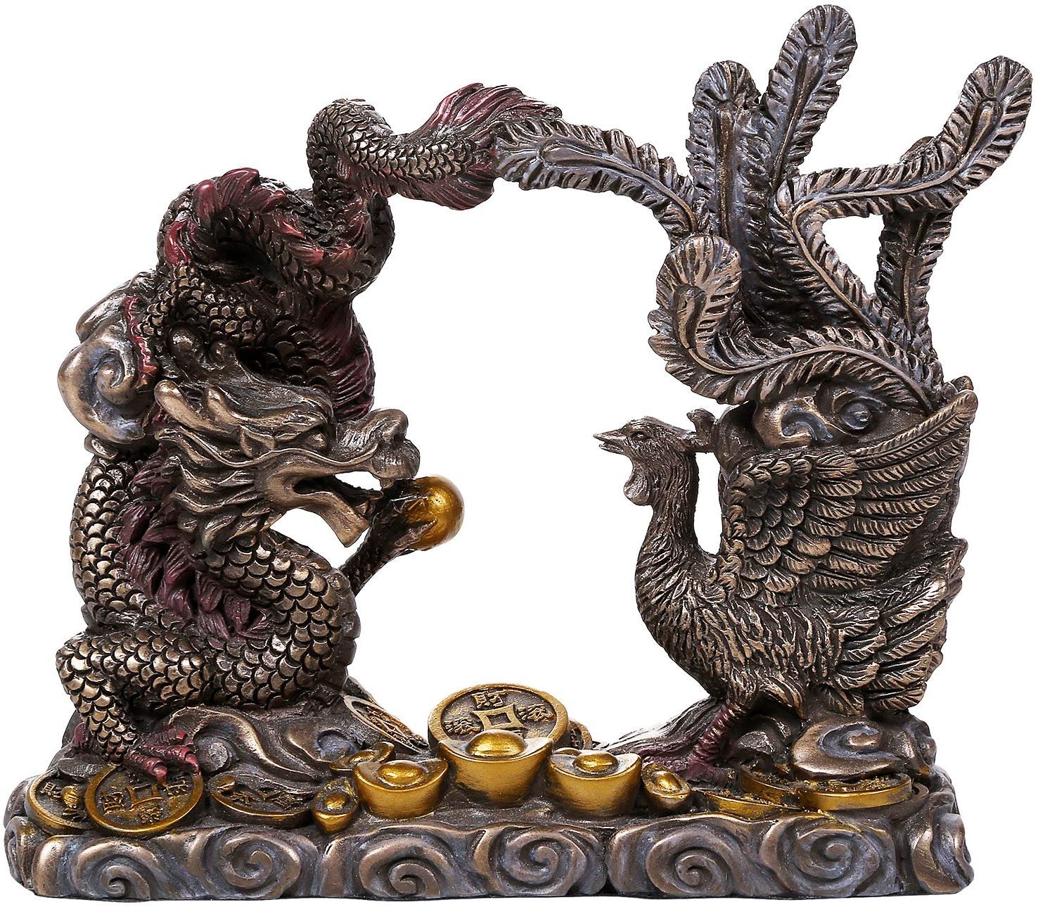 Pacific Giftware Feng Shui Dragon and Phoenix Celestial Perfect Couple Auspicious Marital Bliss Figurine