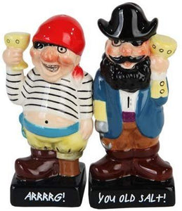 3.75" Captain Hook & Pirate Cheers Magnetic Salt & Pepper Shakers -Attractives Collection