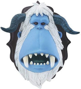 Blue Yeti Snow Creature with Horn Decorative Wall Art Plaque